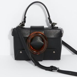 Vienna Mini-Tote in Black & Tortoiseshell